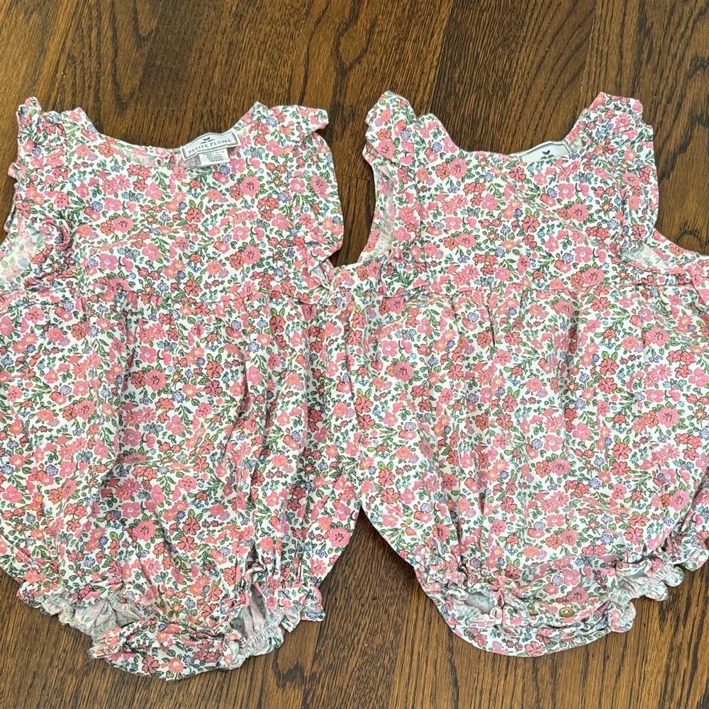 Petite Plume floral Baby Rompers